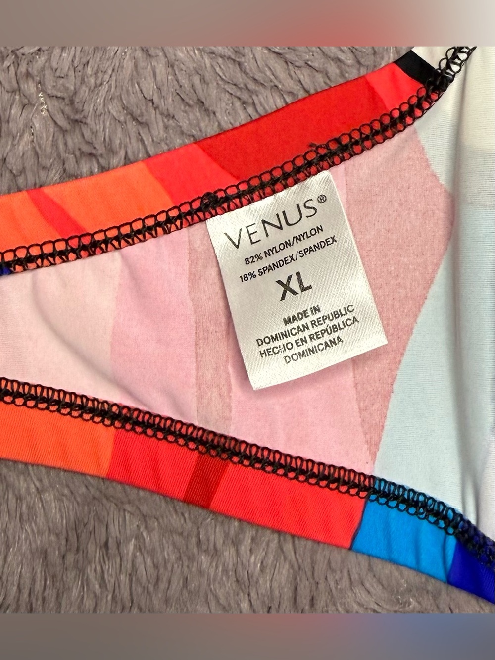 Venus Multicolor Abstract Halter Bikini Top - Picture 4 of 4